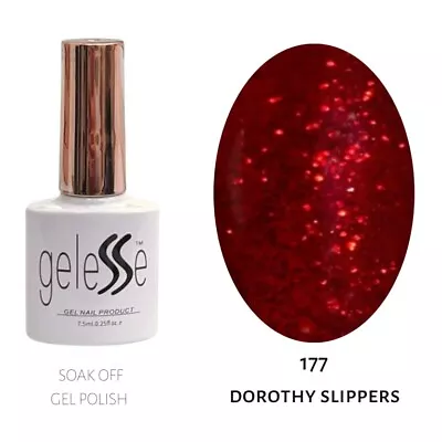 £9.99 • Buy GeleSSe Gel Polish DOROTHY SLIPPERS #glittergel #redglitter #christmasnails 🇬🇧