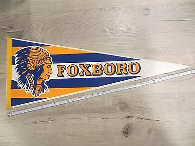 Foxboro Massachusetts High School Mass MA Vintage Felt Pennant Flag Football • $14.99
