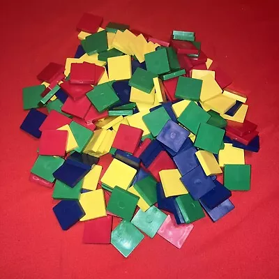 Square Plastic Color Tiles Set 200 Educational Tool Mathematics Multiplication • $20