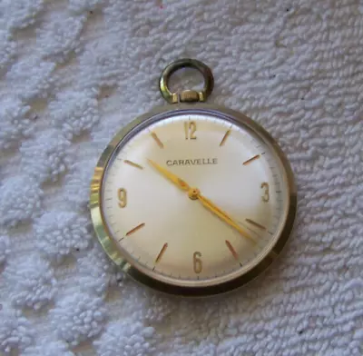 Vintage Caravelle By Bulova Pocket Watch Runs • $9.99