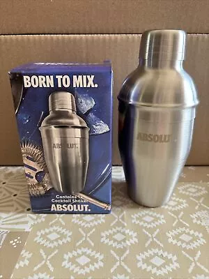 Absolut Vodka Cocktail Shaker Stainless Steel. Brand New In Box  • £1.50