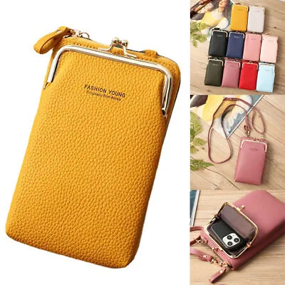 Women Leather Cell Phone Purse Crossbody Handbag Wallet Case Small Shoulder Bag • $9.75