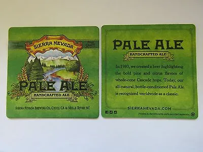 BEER COASTER ~ Sierra Nevada Brewing Pale Ale ~^~ Chico California Mountains • $12.56