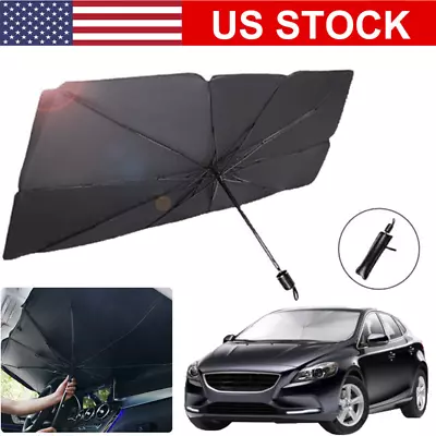 Car Sun Shade Windshield Sunshade Front Window Cover Visor UV Umbrella Foldable • $9.99