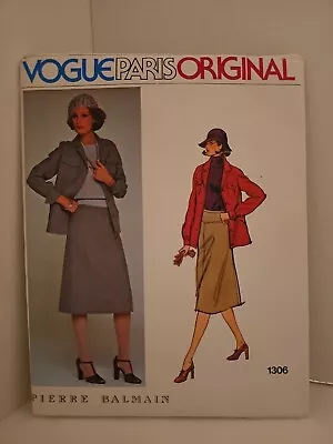 Vintage Vogue Paris Original Pattern Pierre Balmain 1306 Uncut Size 14 FF • $9.99