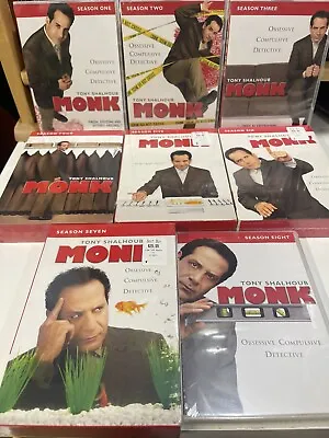 Monk: The Complete Series DVD 2016 32-Disc Set Seasons 1-8 - New & Sealed • $50