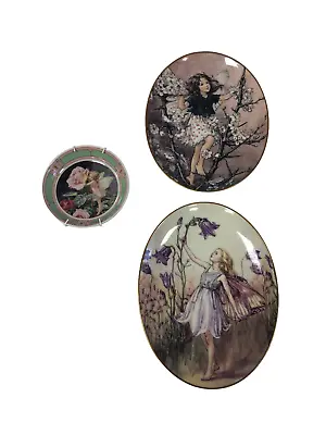 £30 • Buy X3 Flower Fairies Royal Worcester Decorative Fairy Themed Collectible Plates