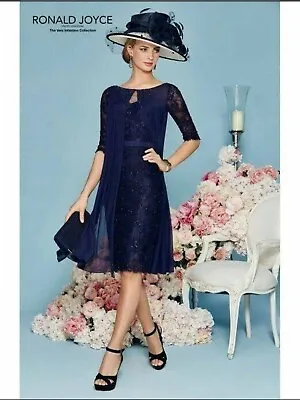 £20 • Buy Veni Infantino Dress Size 10 Navy Mother Of The Bride BNWT 