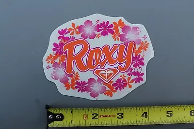 ROXY Orange Pink Flowers Girls Aloha Hawaii OG Surf RX1 Vintage Surfing STICKER • $16