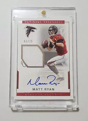 Matt Ryan 3/25 2016 National Treasures Auto Jersey Relic Falcons /25 MVP Year ! • $160