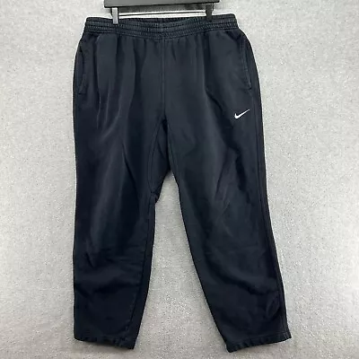 Nike Sweatpants Mens Size XXL Black Pull On Wide Leg Drawstring Y2K VTG Pockets • $29.90