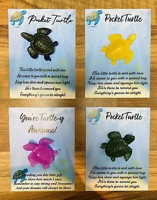 Handmade Resin Pocket Hug | Pocket Turtle | Turtley Awesome | Birthday Gift  • £3.83