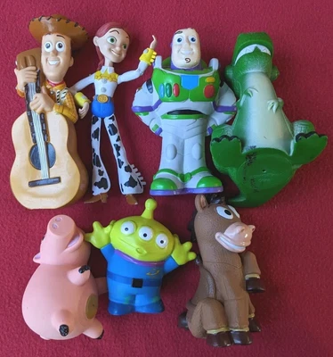 £12 • Buy Disney Toy Story Bath Toy Bundle Woody Buzz Jessie Rex Bullseye Ham Alien Shower