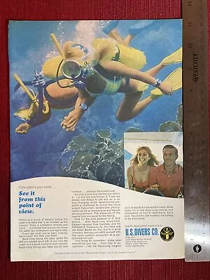 Aqua-Lung By U.S. Divers Co. 1967 Print Ad - Great To Frame! • $6.95