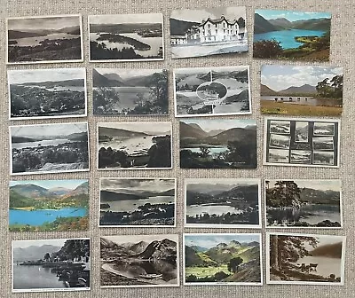 Lake District Job Lot 20 UK Standard Old Postcards - Early 1900s Onwards • £2.49