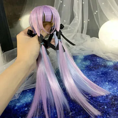 1/8 1/6 1/4 1/3 BJD Wig Long Doll Hair Purple+Blue Mixed Color Ponytail Cosplay • $26.85