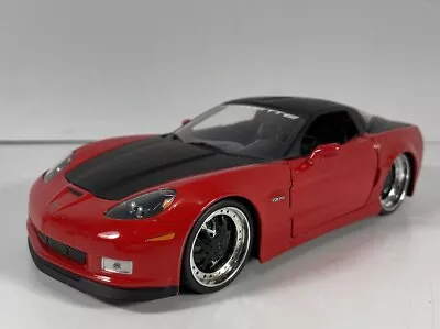 Red 2006 Chevy Corvette Z06 1:24 Scale Diecast Bigtime Muscle By Jada • $24.99
