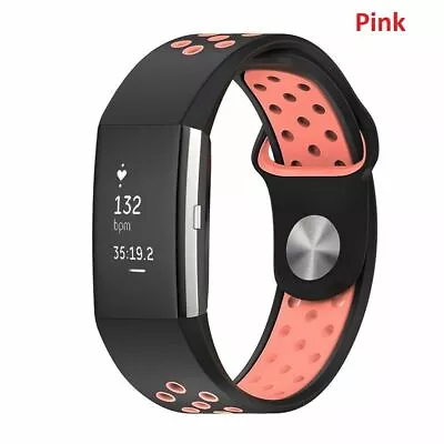 Dual Color Silicone Flexible Band For Fitbit Charge 2 Wristband Strap Bracelet • $9.99