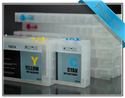 £254.25 • Buy 8 X RIHAC Refillable Cartridges For Epson Stylus 7880 9880 VLM Ink T6026 T6036