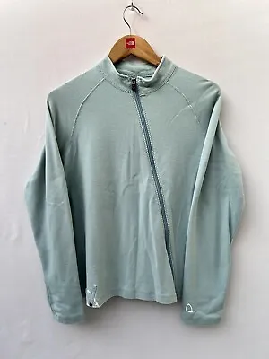 Musto Asymmetric Ladies Top  Cotton Lycra Zip Up Mint Green - Womens Size 16 • £16.99