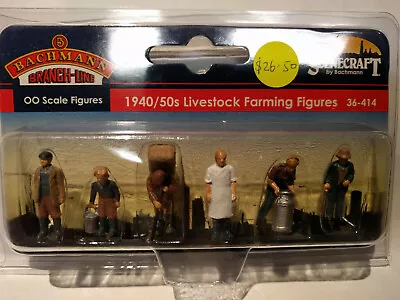 Bachmann Scenecraft 36-414 1940/50s Livestock Farming Figures OO Scale • $26.50