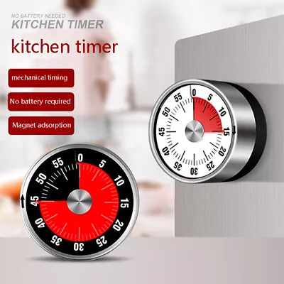 Mechanical Kitchen Timer 60-Minutes Clock Timer With Loud Alarm Magnetic Cl_b2 • $7.05