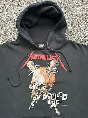 Vintage 1994 Metallica Damage Inc Concert Tour Pushead Hoodie Sweatshirt XS S • $120