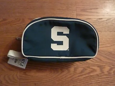 Victorias Secret  Pink  Msu Lined Michigan State Cosmetic/makeup Bag Id Tote Nwt • $20