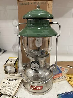 MINT Condition Coleman Lantern 202 W Box  Green Sunshine Globe 1954(FirstYear) • $600