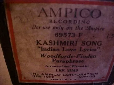 Ampico Kashmiri Song Player Piano Roll • $4.99