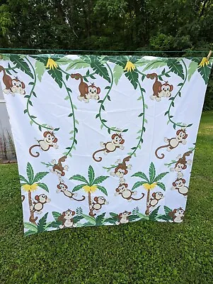 Saturday Knights Monkey/Bananas In The Jungle Fabric Shower Curtain  • $15