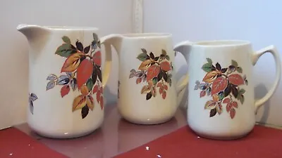 £11 • Buy Bovey Tracey Pottery 3 Graduated JUGS 16 Cm, 14 Cm, 13 Cm