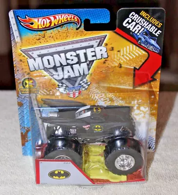 Hot Wheels Monster Jam Batman Batmobile W/ Crushable Car • $9.99