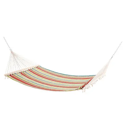 Outsunny Hammock Outdoor Garden Camping Hanging Swing Portable Travel Red • £31.99