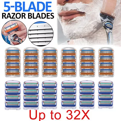8-32x Replacement Blades Men For Gillette Fusion 5 Razor Shaver Trimmer Shaving • $9.29