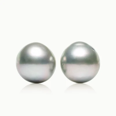 $62.79 • Buy Pair 10.9mm Silver Gray Tahitian Saltwater Cultured Loose Pearl Undrilled