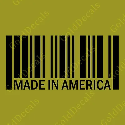 Made In America - Vinyl Bumper Sticker JDM Drift Barcode Cool USA Laptop Decal • $4.50