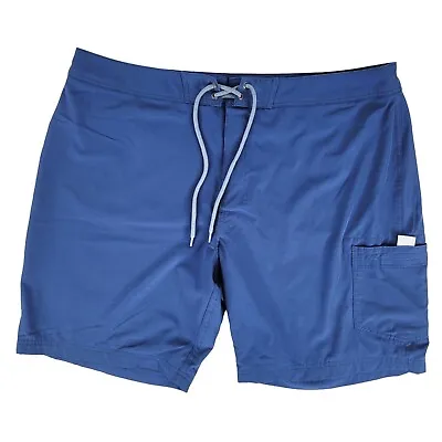 J.Crew Flex Swim Trunks Board Shorts Men 36 Stretch Side Pockets Blue Beach Surf • $19.50