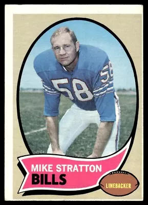 1970 Topps Football Card Mike Stratton Buffalo Bills #252 EX • $1