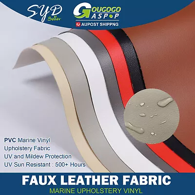 Faux Leather Sheet Vinyl Fabric Boats Marine Seat Auto Upholstery Fire Retardant • $235.99