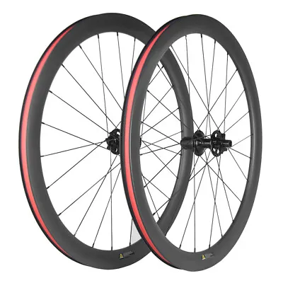 Gravel Bike Disc Brake Carbon Wheels 45mm 28mm Tubeless Clincher Carbon Wheelset • $390.45