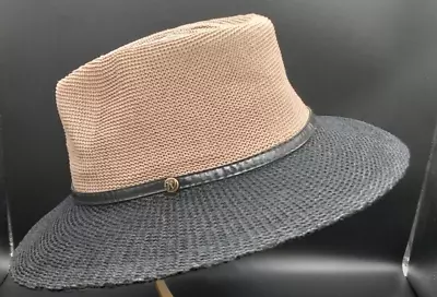 Small Two-Toned Brown  Wallaroo Women's PolyStraw Monroe Fedora • $19