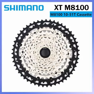 SHIMANO MTB Bike 12-Speed 10-51T  XT CS-M8100-12 Cassette Micro Spline Cassette  • $129.99