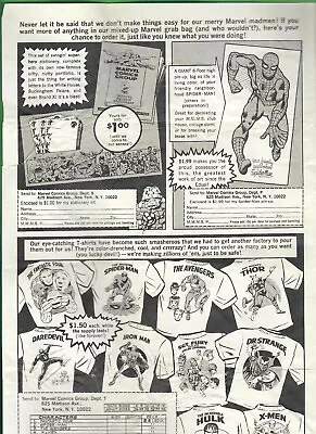 C. 1966 MARVEL COMICS GROUP MAIL ORDER FORM MMMS - T-SHIRTS - SPIDER-MAN • $22.50