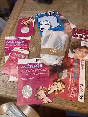 Lot Of   30 Packages Of Vintag  Hair Nets Dark • $22.54