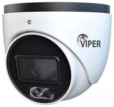 5MP Full-Colour HD Analogue Fixed Dome Turret Camera White - TURVIP-5COL-HD-FW • £53.49