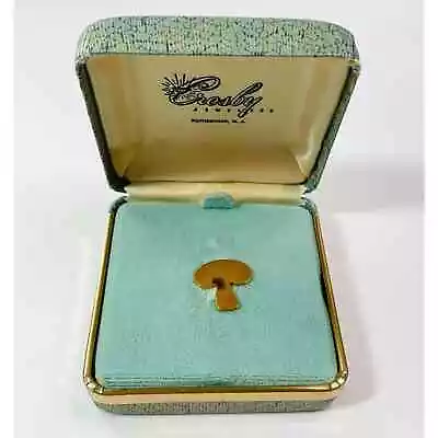 Vintage 12K Gold Filled Mushroom Lapel Pushback Pin Estate Find • $19.99