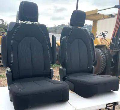 Pacifica Seats  Black Cloth Pulled Out  Van Transit Trucks Jeep Hotrod 2 Pieces • $420