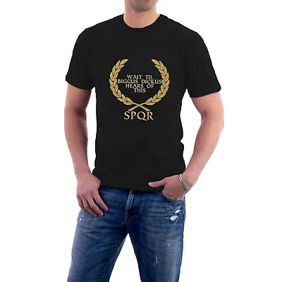 Biggus Dickus Gold Print T-shirt Monty Python Life Of Brian Fan Tee • £14