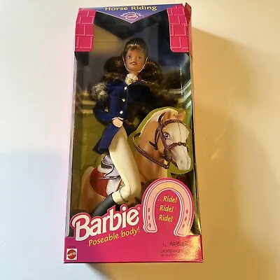 NEW 1997 Brunette RIDING HORSE Barbie   19268 • $33.72